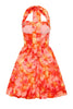 AMARA BUBBLE MINI DRESS - Red & Pink Floral Dresses SOFIA The Label 