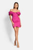 HAILEY OFF SHOULDER MINI DRESS - Hot Pink Dresses SOFIA The Label 