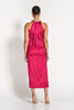 Load image into Gallery viewer, AMELIE HIGH NECK SATIN GOWN - Pink Berry Dresses SOFIA The Label 