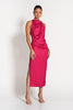 Load image into Gallery viewer, AMELIE HIGH NECK SATIN GOWN - Pink Berry Dresses SOFIA The Label 