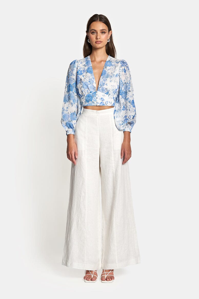 capri long sleeve crop top sky blue floral shirts tops sofia the label 954594
