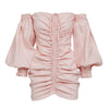 CHLOE DRAWSTRING DRESS - Baby Pink Dresses SOFIA The Label 