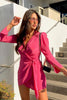 Load image into Gallery viewer, DUA SILK WRAP DRESS - Hot Pink Dresses SOFIA The Label 