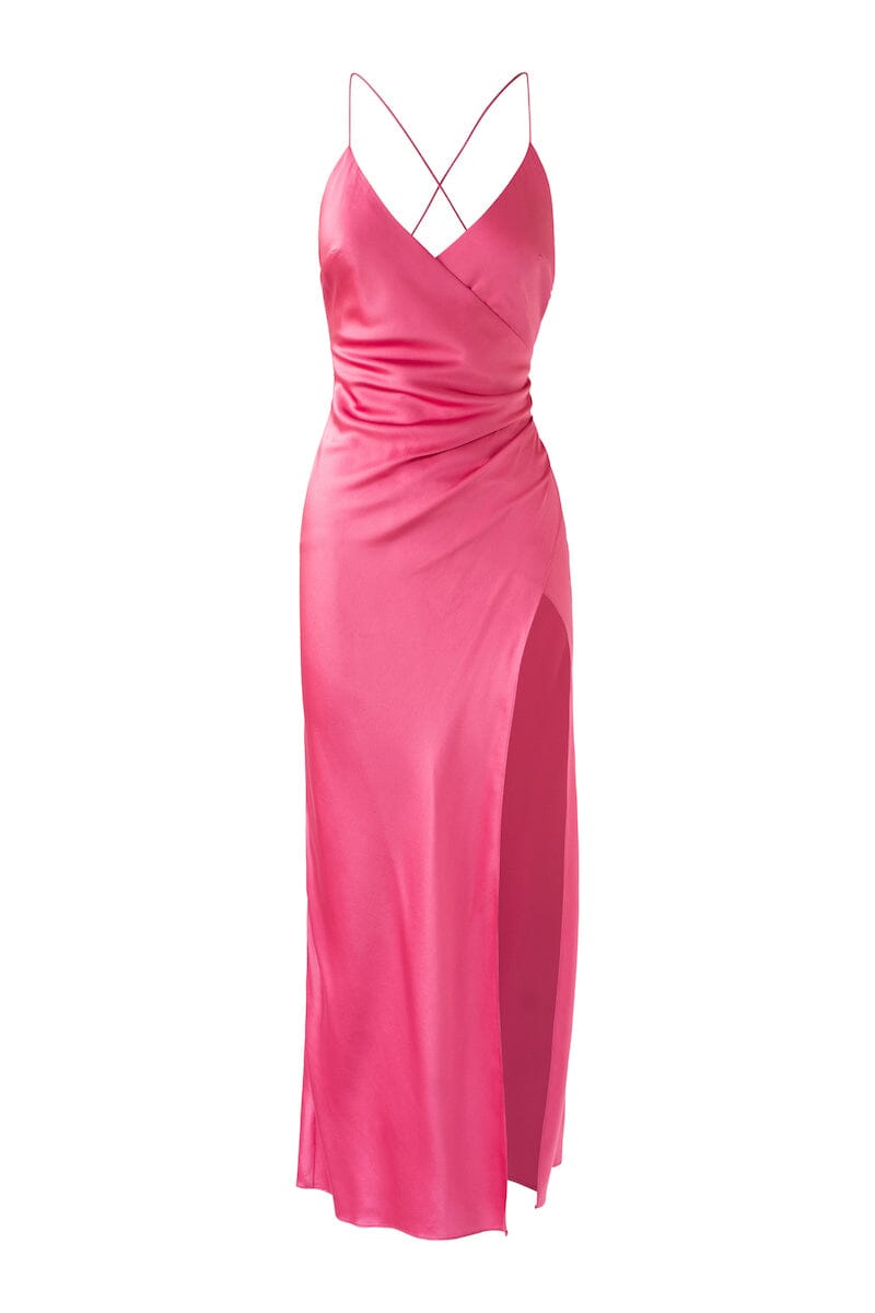 ELLE SILK MIDI DRESS - French Pink Dresses SOFIA The Label 