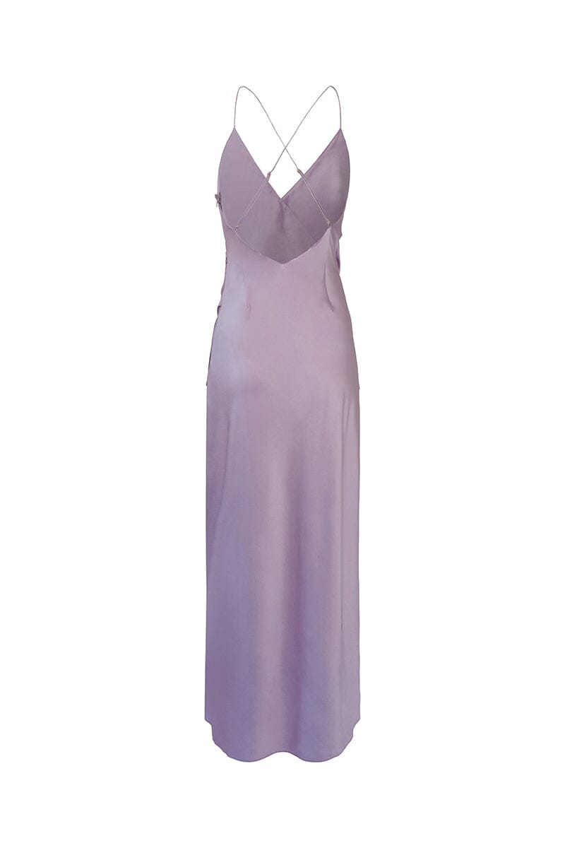 ELLE SILK MIDI DRESS - Lilac Dresses SOFIA The Label 