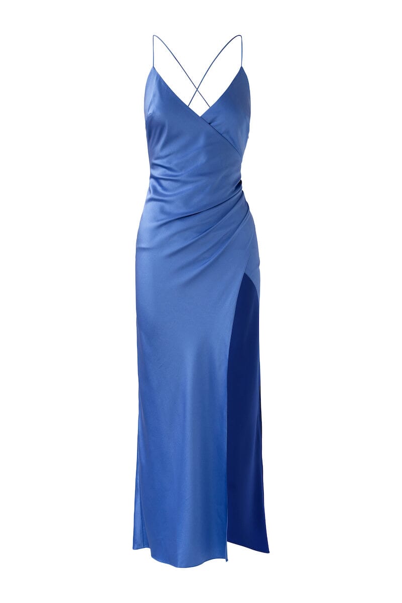 ELLE SILK MIDI DRESS - Royal Blue Dresses SOFIA The Label 