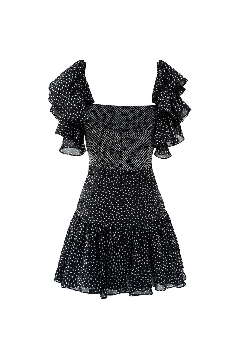 FLORENCE DRESS - Black Polka Dresses SOFIA The Label 