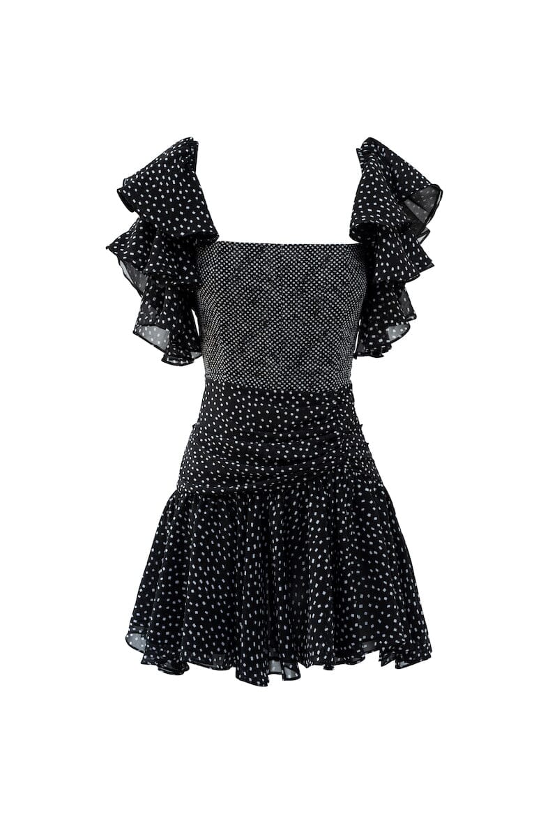 FLORENCE DRESS - Black Polka (Pre-Order) Dresses SOFIA The Label 