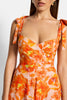 GENEVIEVE MIDI DRESS - Orange Bloom Dresses SOFIA The Label 