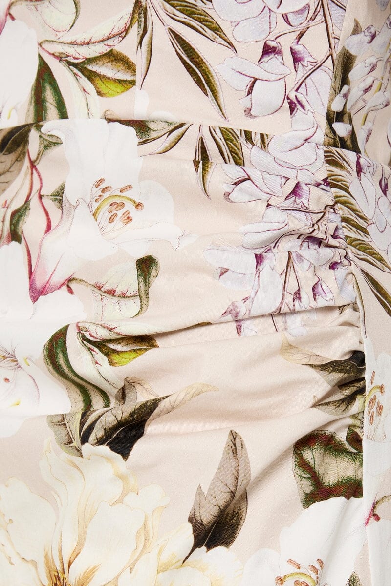 HAILEY OFF SHOULDER MIDI DRESS - Flora Print Dresses SOFIA The Label 