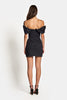 Load image into Gallery viewer, HAILEY OFF SHOULDER MINI DRESS - Black Dresses SOFIA The Label 