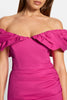 HAILEY OFF SHOULDER MINI DRESS - Hot Pink Dresses SOFIA The Label 