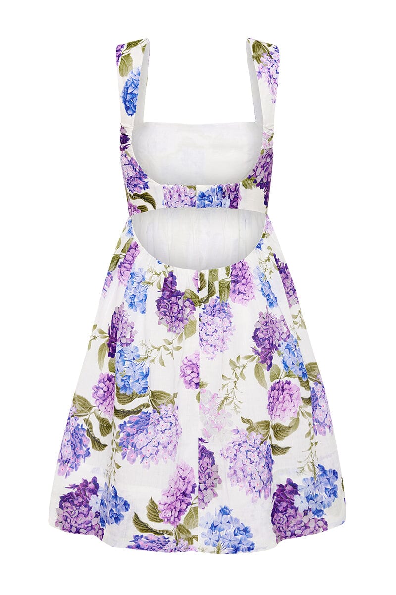 KAIA OPEN BACK MINI DRESS - Hydrangea Dresses SOFIA The Label 