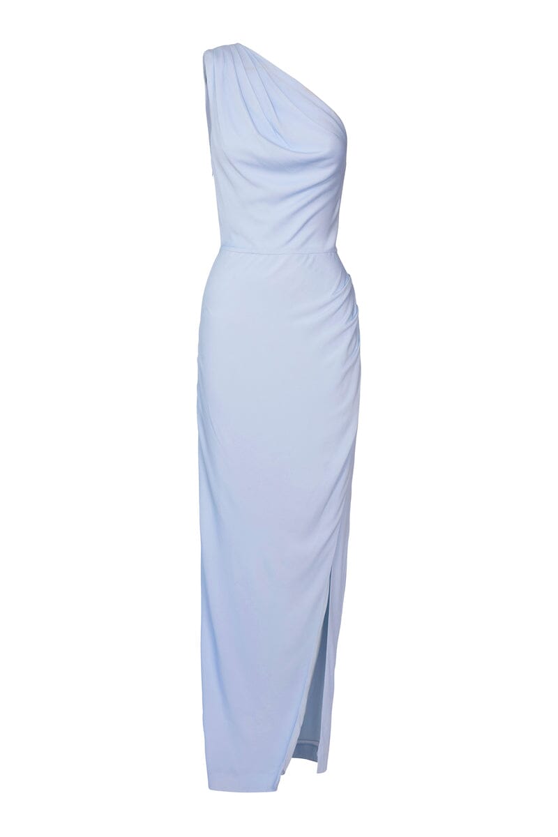 MAY DRAPED ONE SHOULDER GOWN - Powder Blue Dresses SOFIA The Label 