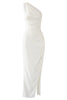 MAY DRAPED ONE SHOULDER GOWN - White Dresses SOFIA The Label 