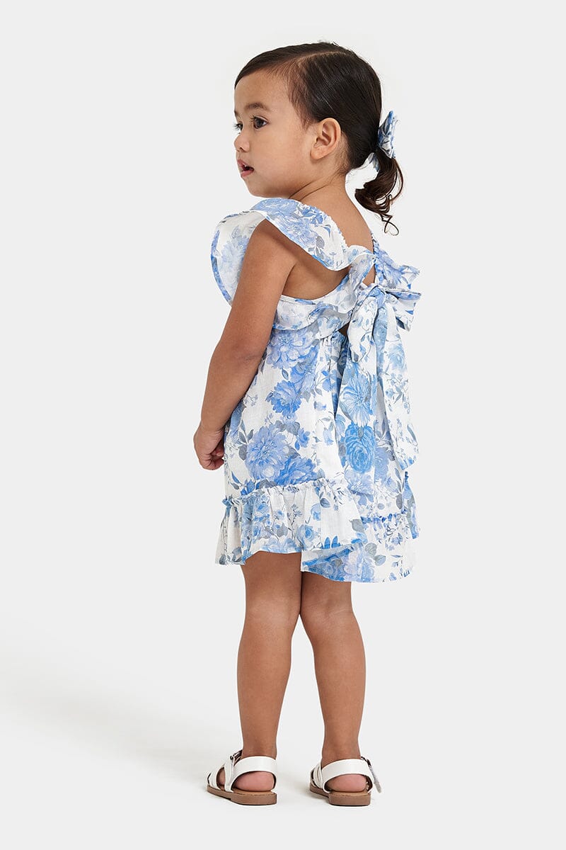 MIA DRESS - Sky Blue Floral Baby & Toddler Dresses SOFIA The Label Mini 