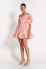 Cargar imagen en el visor de la galería, OLIVIA FLOUNCE MINI DRESS - Pink Blossom New SOFIA The Label 
