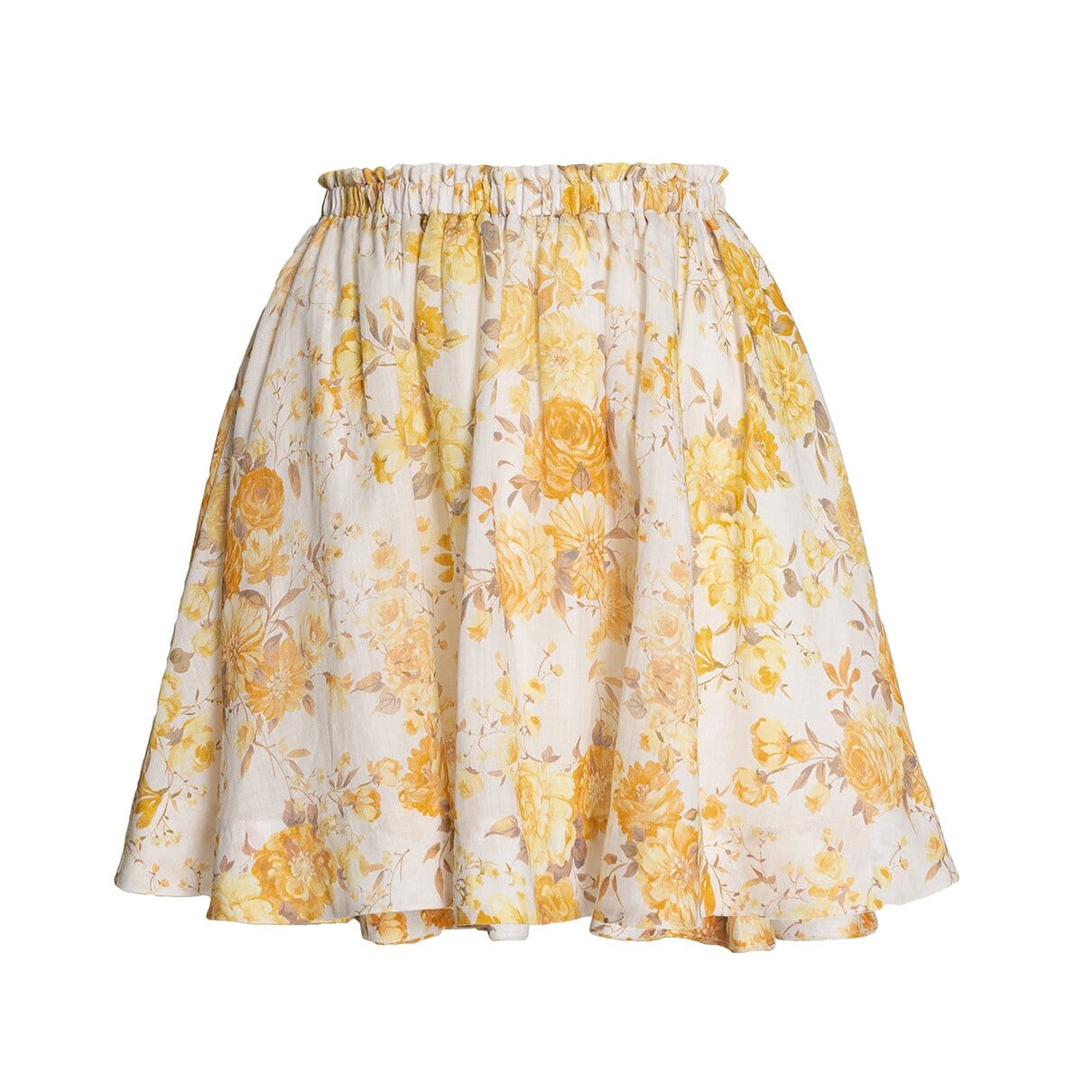 ROW SHORT SKIRT - Yellow Floral Skirts SOFIA The Label 
