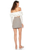 STUDIO MINI SKIRT - Plaid Brown Skirts SOFIA The Label